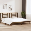 Estructura de cama madera maciza de pino marrón miel 200x200 cm