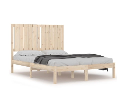 Estructura de cama madera maciza 120x190 cm