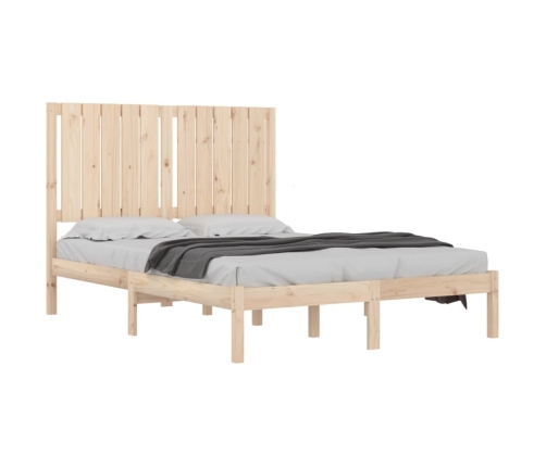 Estructura de cama madera maciza 120x190 cm