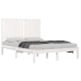 Estructura de cama doble pequeña madera maciza blanca 120x190cm
