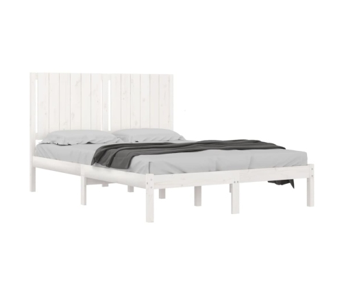 Estructura de cama sin colchón madera de pino blanco 135x190 cm