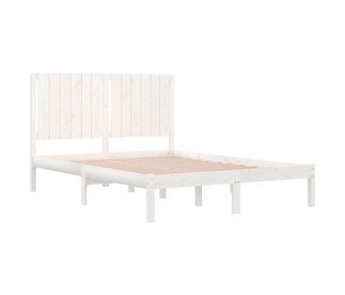 Estructura de cama sin colchón madera de pino blanco 135x190 cm