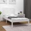 Estructura de cama sin colchón madera de pino blanca 90x200 cm