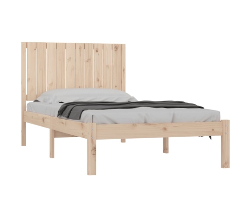 Estructura de cama sin colchón madera maciza de pino 100x200 cm