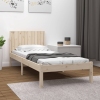 Estructura de cama sin colchón madera maciza de pino 100x200 cm