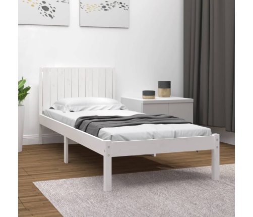 Estructura cama sin colchón madera maciza pino blanca 100x200cm