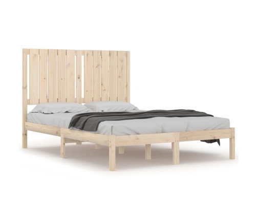 Estructura de cama sin colchón madera de pino maciza 120x200 cm