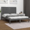 Estructura de cama madera maciza de pino gris 120x200 cm