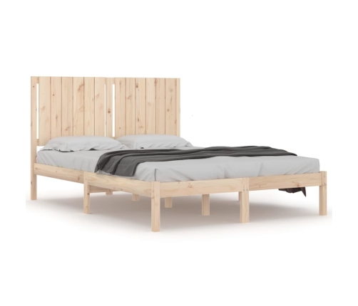 Estructura de cama sin colchón madera de pino blanca 140x200 cm