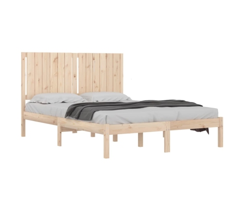 Estructura de cama sin colchón madera de pino blanca 140x200 cm