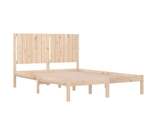 Estructura de cama sin colchón madera de pino blanca 140x200 cm