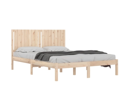 Estructura de cama sin colchón madera maciza de pino 160x200 cm