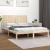 Estructura de cama sin colchón madera maciza de pino 160x200 cm