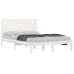 Estructura de cama madera maciza blanco Supe King 180x200 cm