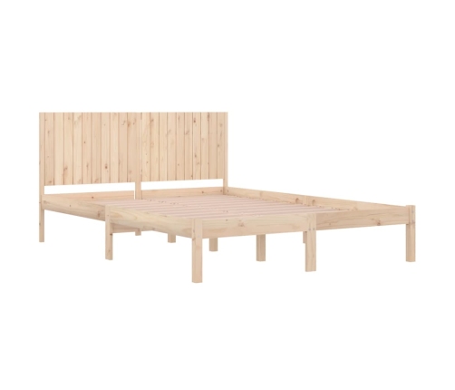 Estructura de cama sin colchón madera maciza de pino 200x200 cm