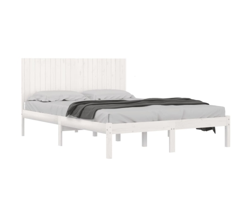 Estructura de cama sin colchón madera maciza blanca 200x200 cm