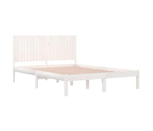 Estructura de cama sin colchón madera maciza blanca 200x200 cm