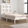 Estructura de cama sin colchón madera maciza blanca 75x190 cm