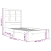 Estructura de cama madera maciza individual negra 75x190 cm