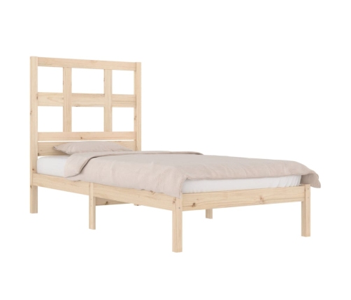 Estructura de cama sin colchón madera maciza de pino 90x190 cm