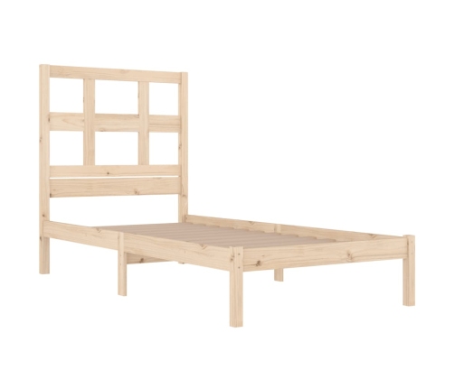 Estructura de cama sin colchón madera maciza de pino 90x190 cm