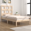 Estructura de cama sin colchón madera maciza de pino 90x190 cm