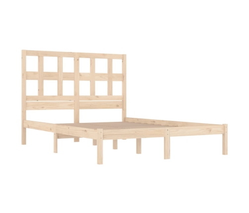 Estructura de cama sin colchón madera maciza de pino 120x190 cm