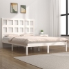 Estructura de cama sin colchón madera maciza blanca 120x190 cm