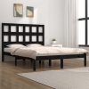 Estructura de cama madera maciza pino negra doble 120x190 cm