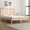 Estructura de cama sin colchón madera maciza de pino 140x190 cm