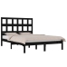 Estructura de cama de madera maciza de pino negra 140x190 cm