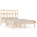 Estructura de cama sin colchón madera maciza de pino 160x200 cm
