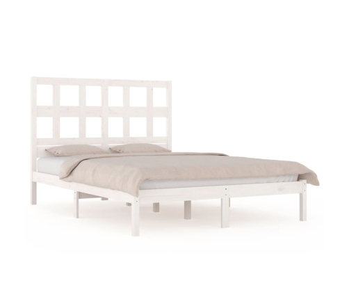 Estructura de cama sin colchón madera maciza de pino 160x200 cm