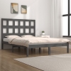 Estructura de cama madera maciza gris Super King 180x200 cm