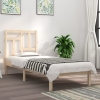 Estructura de cama madera maciza 75x190 cm