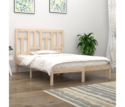 Estructura de cama madera maciza 120x190 cm