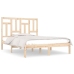 Estructura de cama de matrimonio madera maciza 135x190 cm