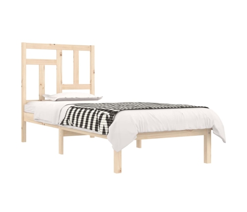 Estructura de cama sin colchón madera maciza de pino 90x200 cm