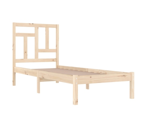 Estructura de cama sin colchón madera maciza de pino 90x200 cm