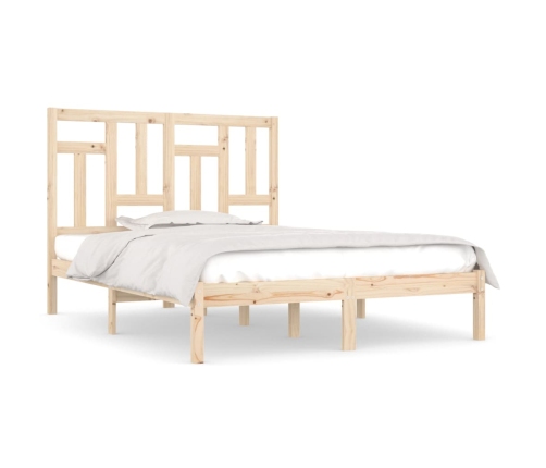 Estructura de cama sin colchón madera de pino maciza 120x200 cm