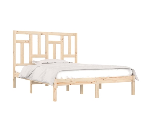 Estructura de cama sin colchón madera de pino maciza 120x200 cm