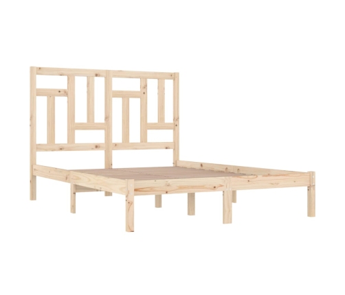 Estructura de cama sin colchón madera de pino maciza 120x200 cm