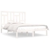 Estructura de cama sin colchón madera de pino blanca 120x200 cm