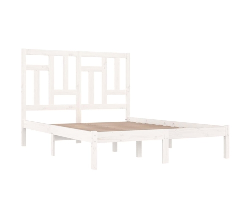 Estructura de cama sin colchón madera de pino blanca 120x200 cm