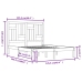 Estructura de cama sin colchón madera de pino blanca 120x200 cm