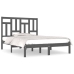 Estructura de cama de madera maciza de pino gris 200x200 cm