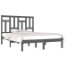 Estructura de cama de madera maciza de pino gris 200x200 cm