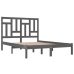 Estructura de cama de madera maciza de pino gris 200x200 cm