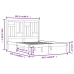 Estructura de cama de madera maciza de pino gris 200x200 cm