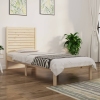 Estructura de cama madera maciza 75x190 cm